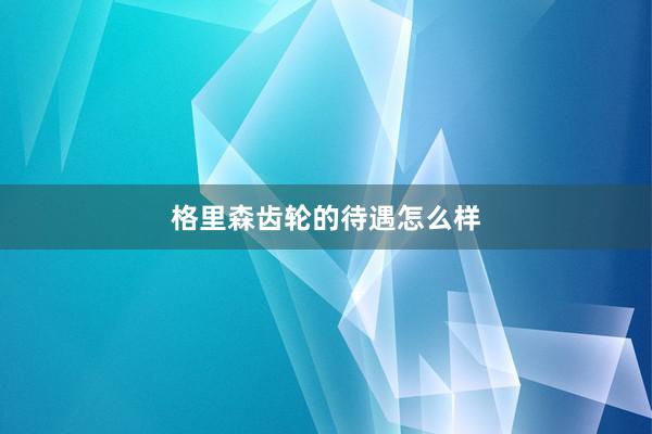 格里森齿轮的待遇怎么样